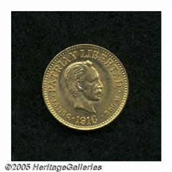 Cuba. Republic gold Peso 1916, KM16, nice brillia