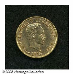 Cuba. Republic gold 2 Pesos 1915, KM17, lustrous 