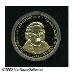 Dominican Rep.. Republic gold 500 Pesos 1988, KM6