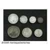 Image 1 : Ecuador. Republic Early Silver Types, seven coins