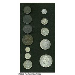 Ecuador. Republic Type Collection, twelve coins c