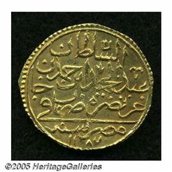 Egypt. Abdul Hamid I gold Zeri Mahbub AH1187/2 (1