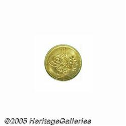 Egypt. Abdul Hamid II gold 5 Piastres 1293/7 (188