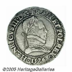 France. Henri III Franc au col plat 1576, Dupless