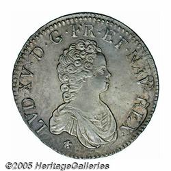 France. Louis XV Ecu 1716-D, KM414.6, young bust,