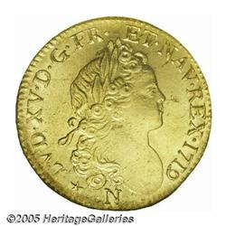 France. Louis XV gold Louis d'Or 1719-N, KM438.11