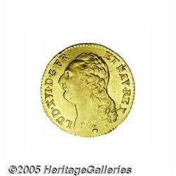 France. Louis XV gold Louis d'Or 1786-AA, KM591.2