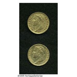 France. Napoleon gold 20 Francs - Pair, KM695.1, 