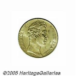 France. Charles X gold 20 Francs 1830-A, KM726.1,