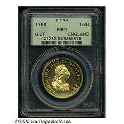 Great Britain. George III Gilt Proof Halfpenny 17