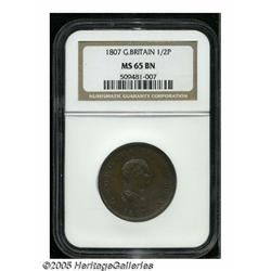 Great Britain. George III Proof Halfpenny 1807, S