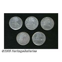 Peru. Carlos IIII 8 Reales - Five Pieces, KM97, 1