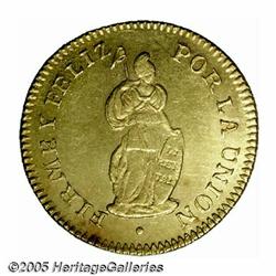 Peru. Republic gold Escudo 1850-MB Lima, KM147.4,