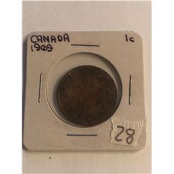 Early 1909 Canada Large Cent