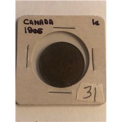 Early 1905 Canada Large Cent