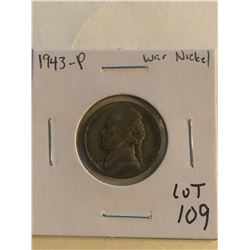 1943 P Silver War Nickel