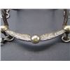 Image 5 : Unmarked Silver Inlaid Bit- Santa Maria Cheek San Joaquin Mouth- Slobber Bar- Rein Chains