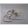 Image 7 : Unmarked Silver Inlaid Bit- Santa Maria Cheek San Joaquin Mouth- Slobber Bar- Rein Chains