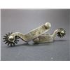 Image 1 : Marked RM Hall Jolon Silver Overlaid Gooseneck Spurs- .5" Bands- 1" Rowels- 16 Point Rowels