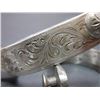 Image 8 : Marked RM Hall Jolon Silver Overlaid Gooseneck Spurs- .5" Bands- 1" Rowels- 16 Point Rowels