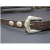 Image 2 : Marked GS Garcia Elko Nev Silver Inlaid Bit- Carmel Cheek Spade Mouth- Double Slobber Chains