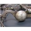 Image 8 : Marked GS Garcia Elko Nev Silver Inlaid Bit- Carmel Cheek Spade Mouth- Double Slobber Chains