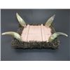 Image 2 : Buffalo Horn Footstool- 16"L X 13"W X 7"H