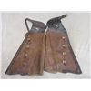 Image 1 : Marked Hamley & Co Pendleton Ore Batwing Chaps- 10 Nickel Heart Conchos- Studded- Double Leather on 