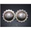Image 1 : Marked Sterling Engraved Domed Conchos- 2"- Scalloped