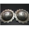 Image 2 : Marked Sterling Engraved Domed Conchos- 2"- Scalloped