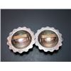 Image 3 : Marked Sterling Engraved Domed Conchos- 2"- Scalloped