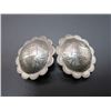 Image 1 : Marked Sterling Engraved Domed Conchos- Marked KCSP- 1.6"- Scalloped