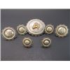 Image 1 : 7 Marked Sterling Saddle Trim Conchos- 3"- 1.75"- 1.5"- 1.2"