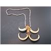 Image 1 : Beaded Rawhide Wrapped Boar Tusk Necklace- 18"L X 7"W