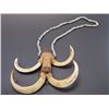 Image 4 : Beaded Rawhide Wrapped Boar Tusk Necklace- 18"L X 7"W