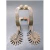 Image 5 : Marked KB&P Silver Overlaid Spurs- Partial Piece of Silver Missing- .6" Bands- 2.25" Shanks- 16 Poin