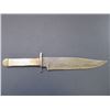 Image 1 : Unmarked Bowie Knife- Inlaid Copper on 5" Ivory Handle- 10" Blade