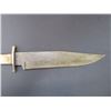 Image 4 : Unmarked Bowie Knife- Inlaid Copper on 5" Ivory Handle- 10" Blade