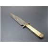 Image 5 : Unmarked Bowie Knife- Inlaid Copper on 5" Ivory Handle- 10" Blade