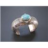 Image 2 : Marked E Turquoise Bracelet- Silver Overlaid