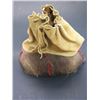 Image 2 : Elk Leg Hide and Suede Leather Possibles Bag- Contemporary Draw String- 16"L X 8"W