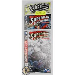 3 SUPERMAN NUMBER 1S COMICS