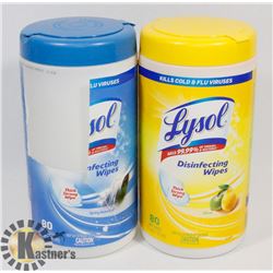 BAG OF TWO LYSOL WIPE TUBS