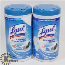 BAG OF TWO LYSOL WIPE TUBS