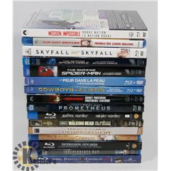 BOX OF 16 BLU RAY MOVIES