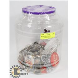 CONTAINER OF VINTAGE JEWELLERY, BUTTONS,