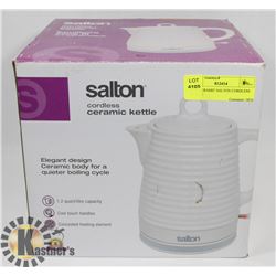 NEW CERAMIC SALTON CORDLESS KETTLE