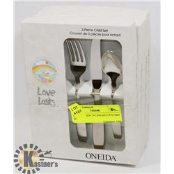 LOT OF 4 NEW 3PC INFANT CUTLERY SET.