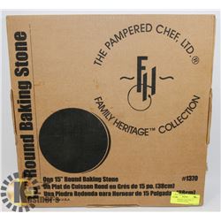 THE PAMPERED CHEF NEW 15" ROUND BAKING STONE
