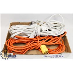 LOT OF 3 CONSTRUCTION EXTENSION CORDS.